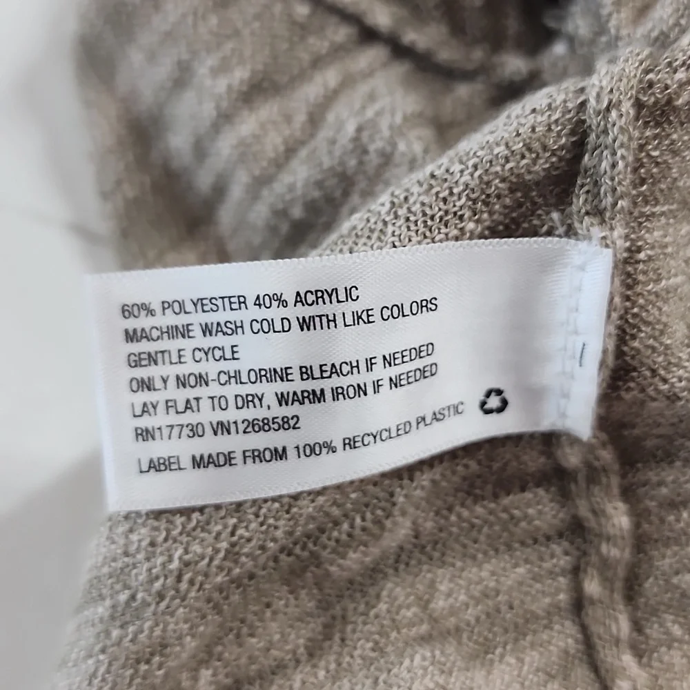 Knox Rose Crew Neck Brown Poncho Sweater Women's S/M
